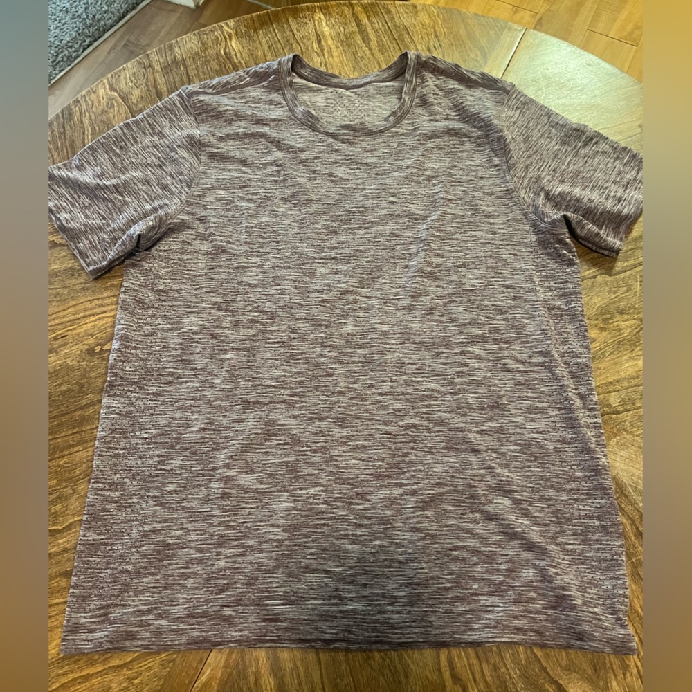 lululemon athletica Heathered Brown Crew Neck T-Shirt